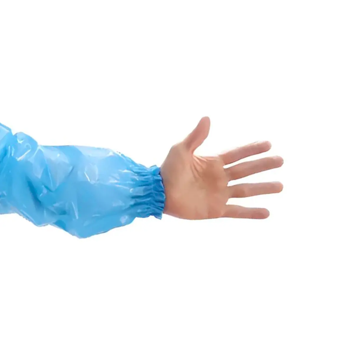 Mangote Polietileno Descartável Prevemax Azul - Pacote com 100