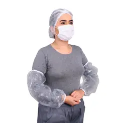 Mangote Polietileno Descartável Prevemax Transparente - Pacote com 100