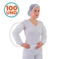Mangote Polietileno Descartável Prevemax Transparente - Pacote com 100