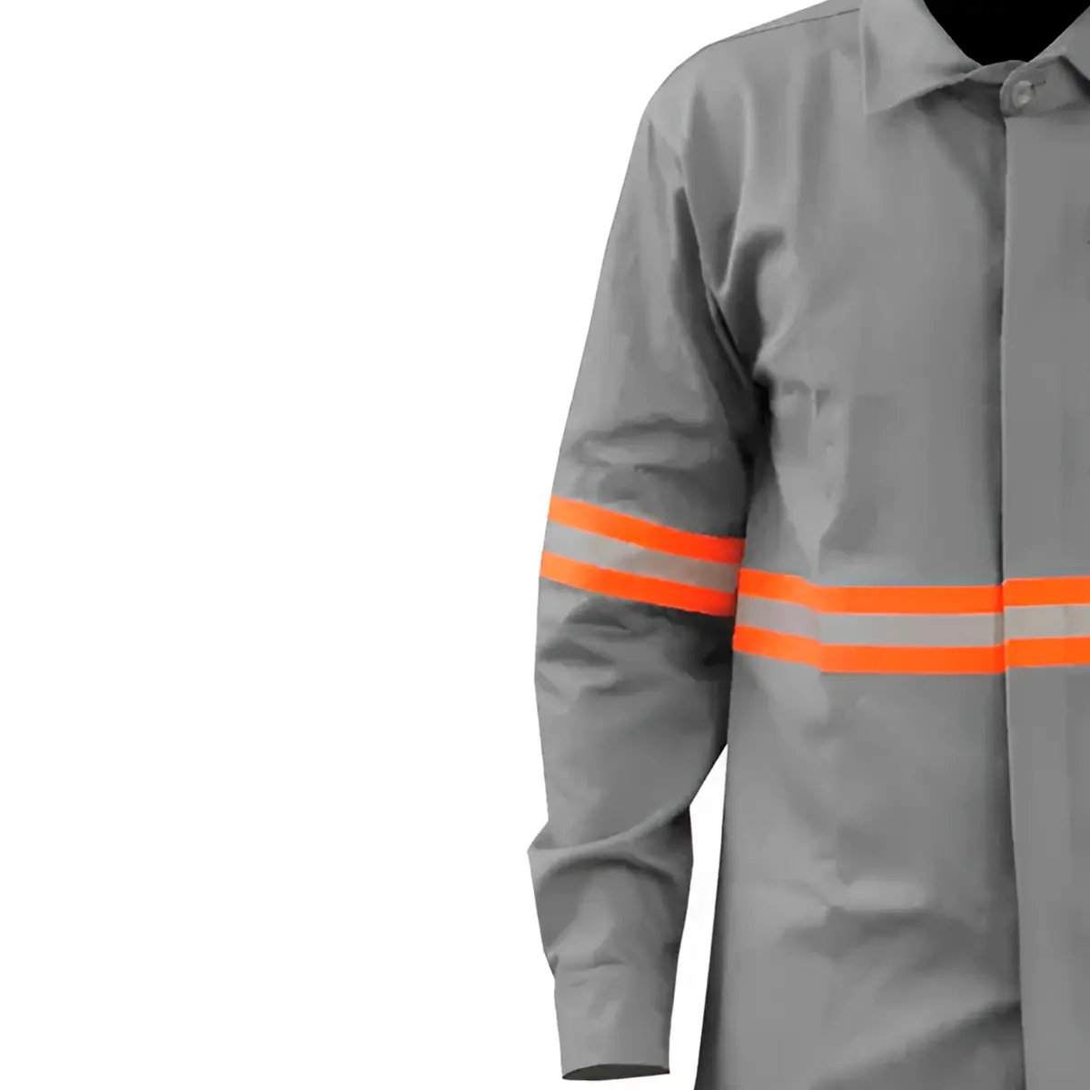 Camisa Eletricista Antichama Cinza com Faixa Refletiva - Fire DX NR10 - G