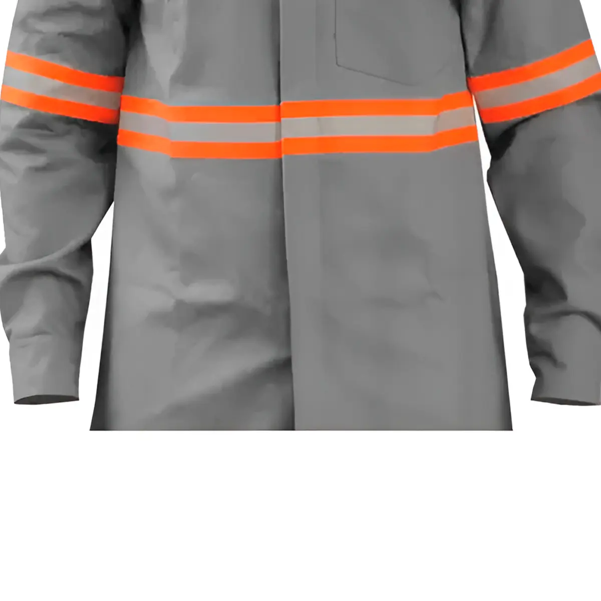 Camisa Eletricista Antichama Cinza com Faixa Refletiva - Fire DX NR10 - GG