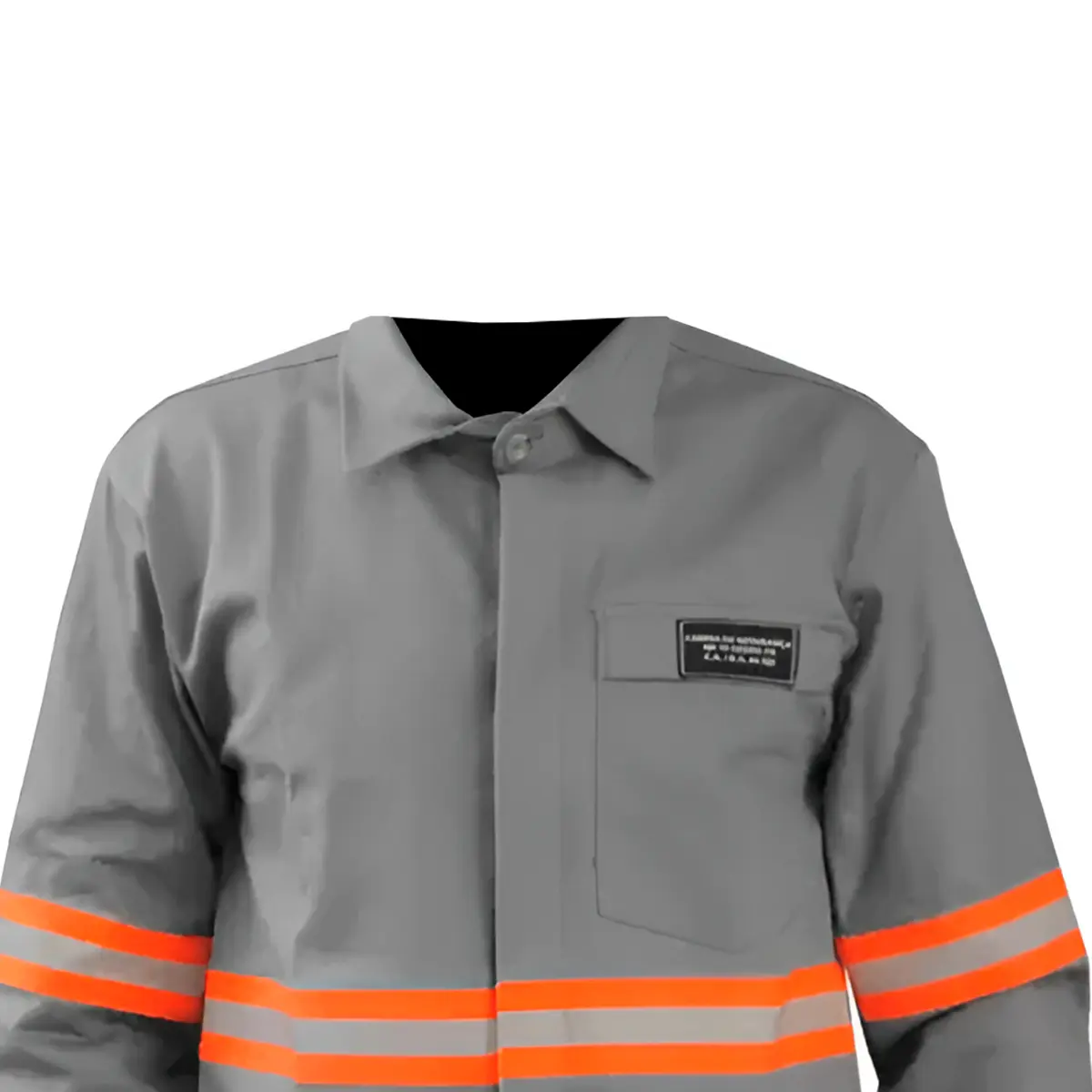 Camisa Eletricista Antichama Cinza com Faixa Refletiva - Fire DX NR10 - GG