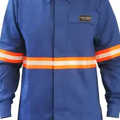 Camisa Antichama e Arco Elétrico Risco 2 Azul Guardian - EG