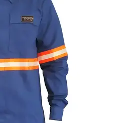 Camisa Antichama e Arco Elétrico Risco 2 Azul Guardian M