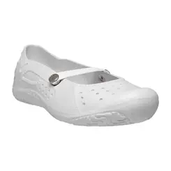 Sapato Antiderrapante Feminino Branco Impermeável Soft Works BB50