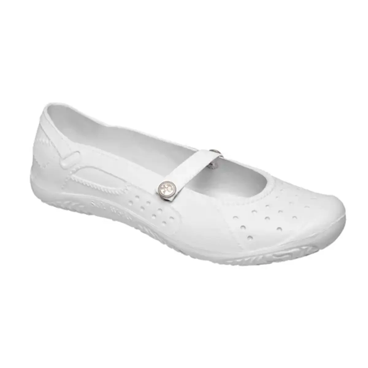 Sapato Antiderrapante Feminino Branco Impermeável Soft Works BB50