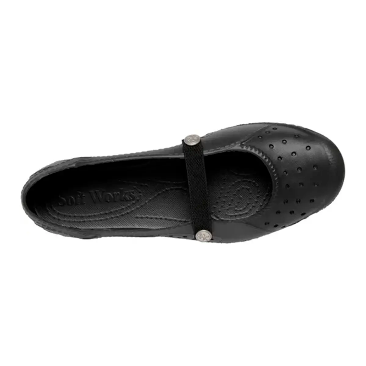 Sapato Antiderrapante Feminino Preto Impermeável Soft Works BB50