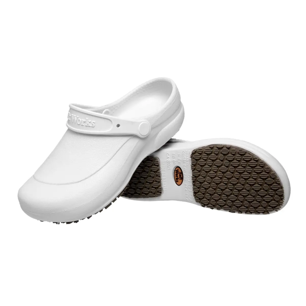 Sapato Aberto Antiderrapante Impermeável Branco Soft Works BB60