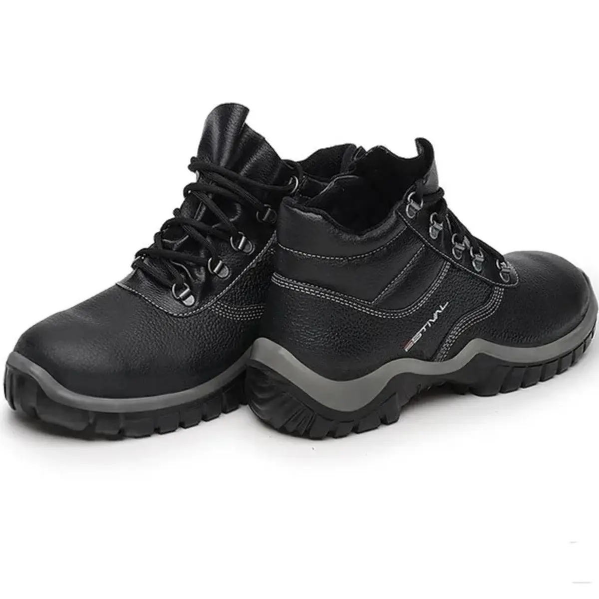 Bota Estival Work de Amarrar em Couro Preto WO10031S1