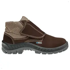 Botina Nobuck Marrom Café com Velcro 50B26-CB-VEL-BP Marluvas