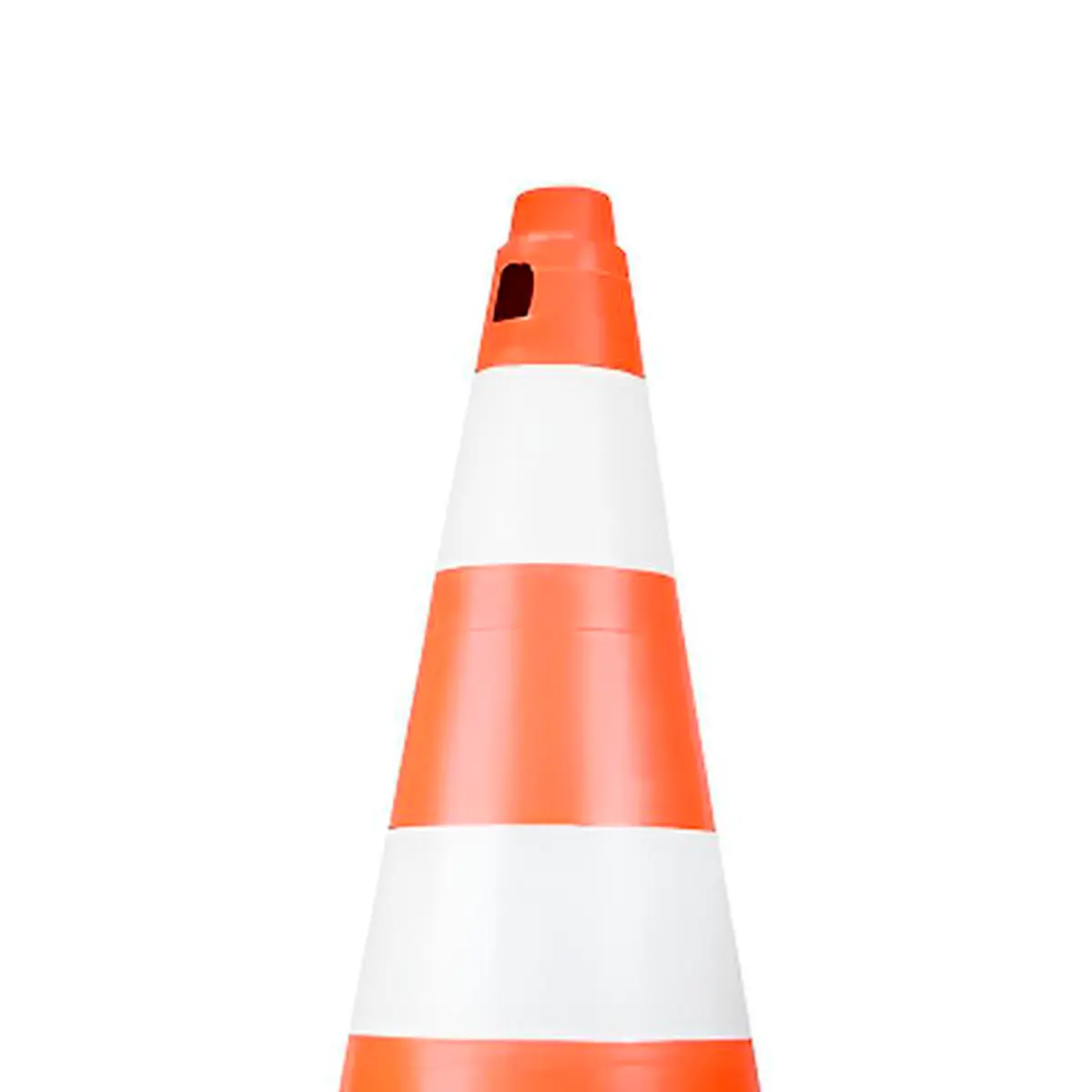 Cone de Sinalização 50cm Laranja com Faixa Branca Plastcor