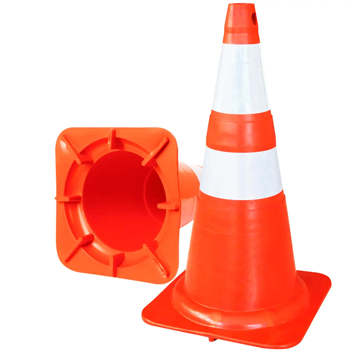 Cone NBR 15071 Flexível com Faixa Refletiva