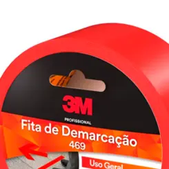 Fita Adesiva Vermelha 469 3M para Demarcação 50 mm x 30 m