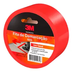 Fita Adesiva Vermelha 469 3M para Demarcação 50 mm x 30 m
