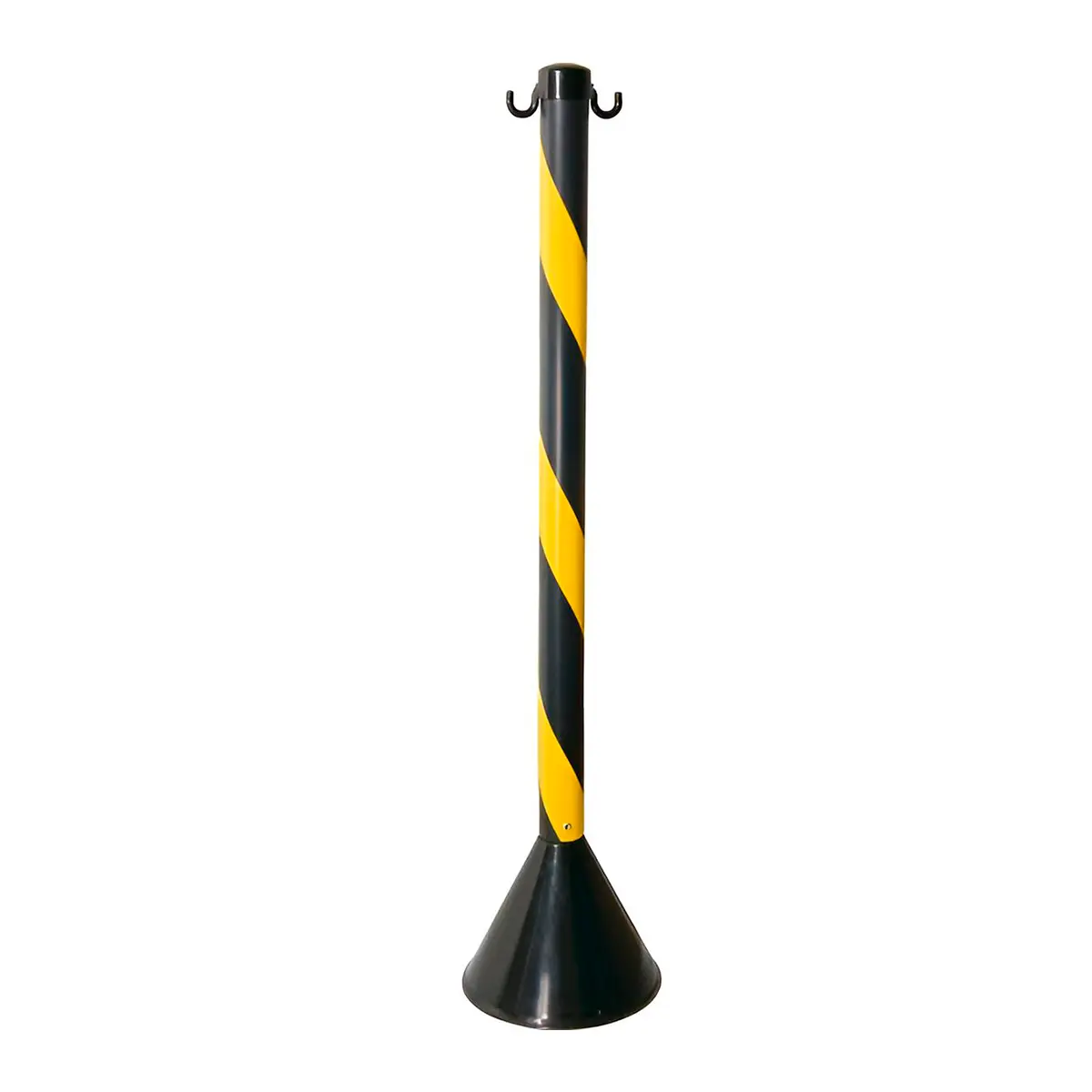 Pedestal Plástico Zebrado Preto e Amarelo Plastcor com 90cm