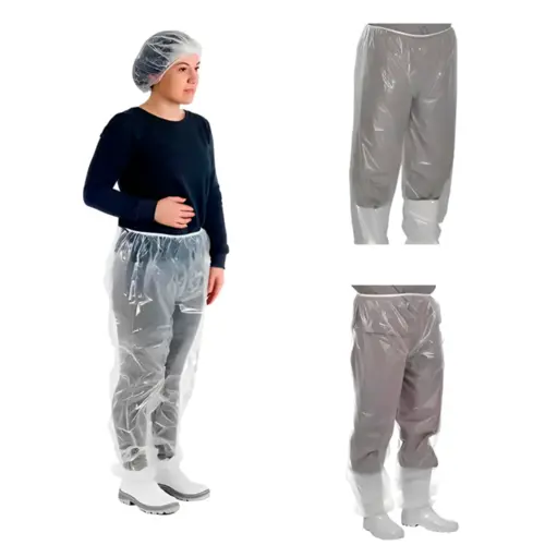 Calça Impermeável com Elástico na Cintura e Tornozelos Transparente - Prevemax