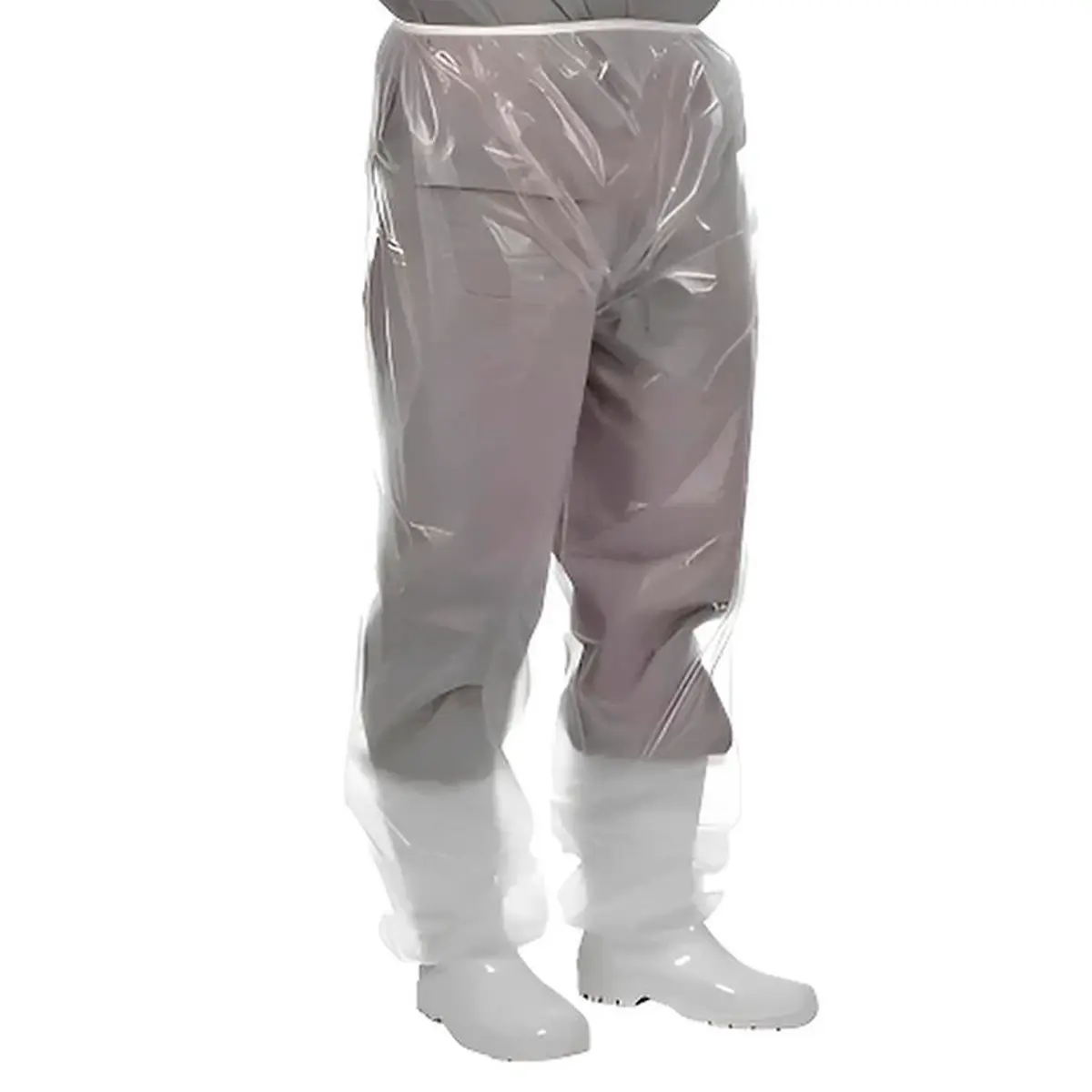 Calça Impermeável com Elástico na Cintura e Tornozelos Transparente - Prevemax