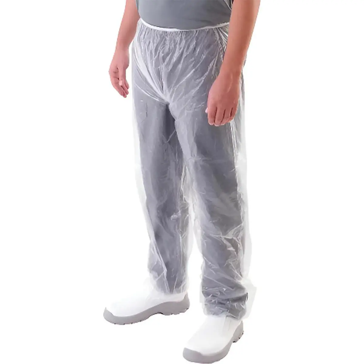 Calça Impermeável com Elástico na Cintura e Tornozelos Transparente - Prevemax