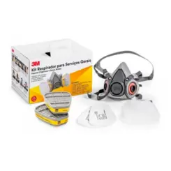 Kit Respirador Cartuchos Filtros e Retentores para Serviços Gerais 3M