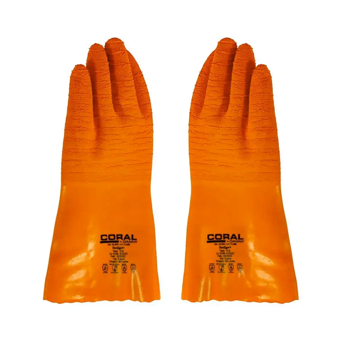 Luva Coral Térmica em Algodão com Banho Látex Danny - G