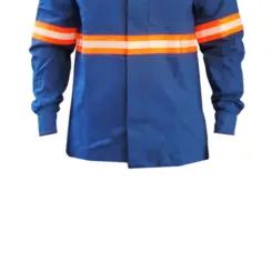 Camisa Eletricista NR10 Azul com Refletivo Maicol