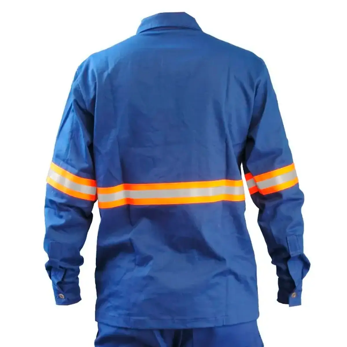 Camisa Eletricista NR10 Azul com Refletivo Maicol