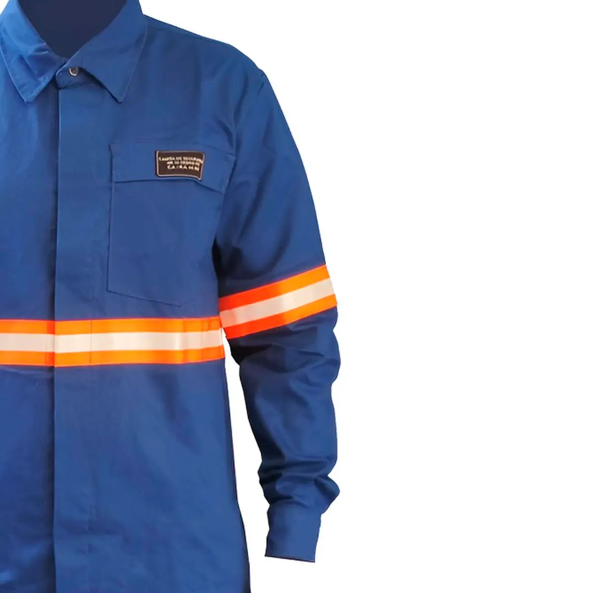 Camisa Eletricista NR10 Azul com Refletivo Maicol