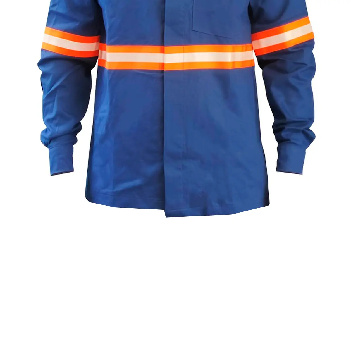 Camisa Eletricista NR10 Azul com Refletivo Maicol