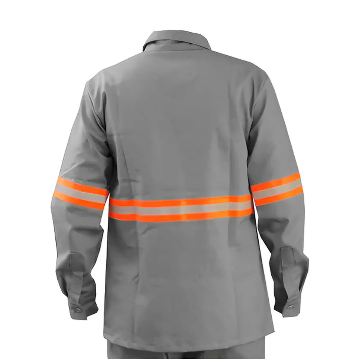 Camisa Eletricista NR10 Cinza Com Refletivo-Maicol