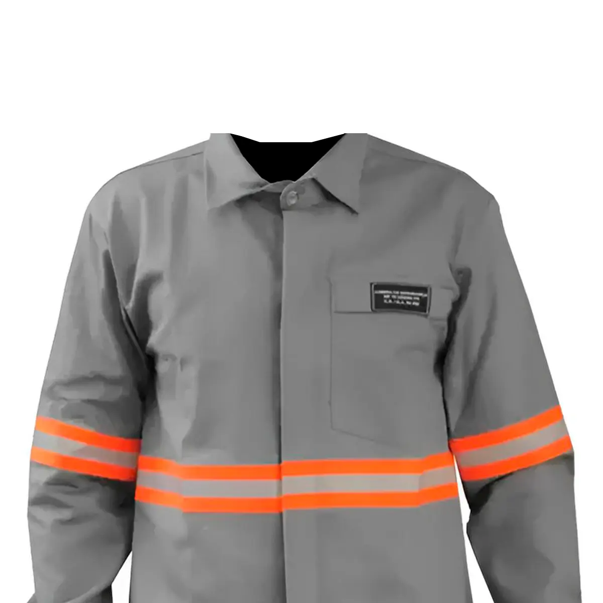 Camisa Eletricista NR10 Cinza Com Refletivo-Maicol