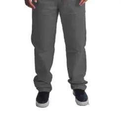 Calça Brim com Elastico e Bolso Cinza Maicol