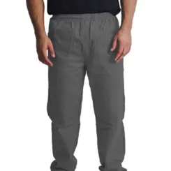 Calça Brim com Elastico e Bolso Cinza Maicol