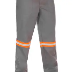 Calça Eletricista Cinza NR10 com Refletivo Laranja Maicol