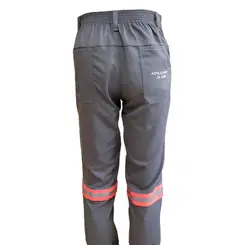 Calça Eletricista Cinza NR10 com Refletivo Laranja Maicol
