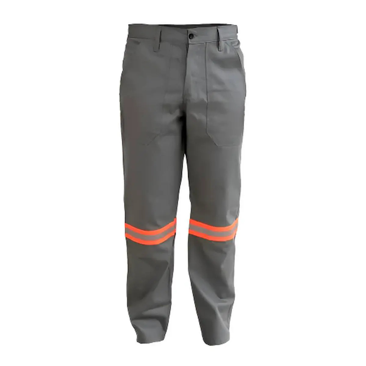 Calça Eletricista Cinza NR10 com Refletivo Laranja Maicol