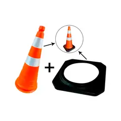 Base de Borracha para cone Plastcor 75cm