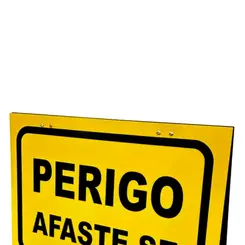 Cavalete Duplo-34 X 47-Amarelo-Perigo Afaste-Se Deitado