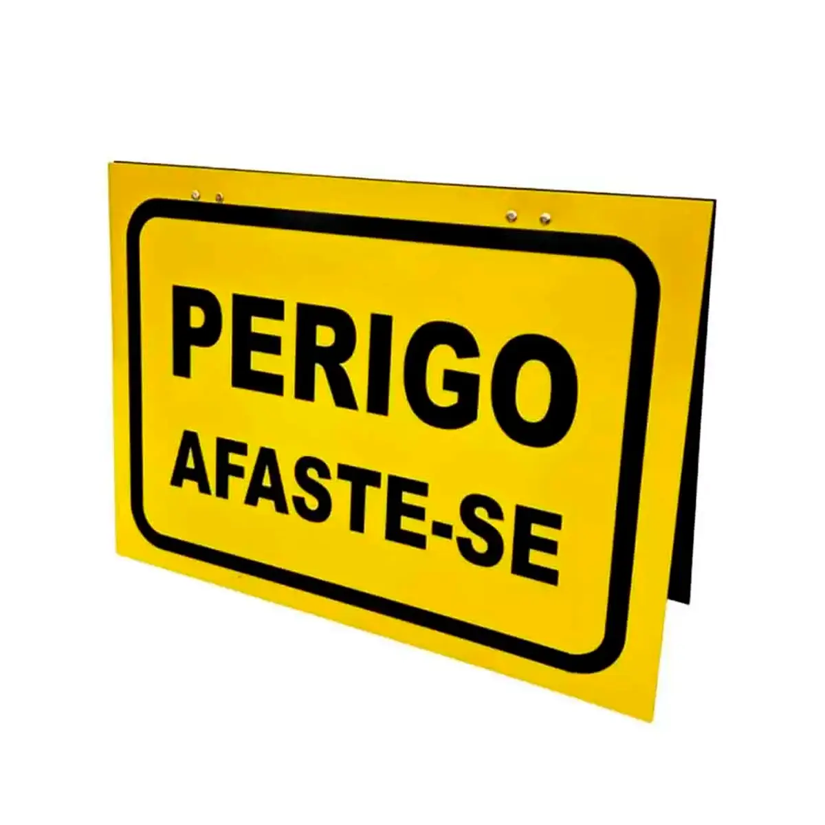 Cavalete Duplo-34 X 47-Amarelo-Perigo Afaste-Se Deitado