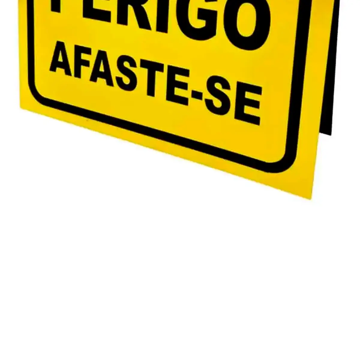 Cavalete Duplo-34 X 47-Amarelo-Perigo Afaste-Se Deitado