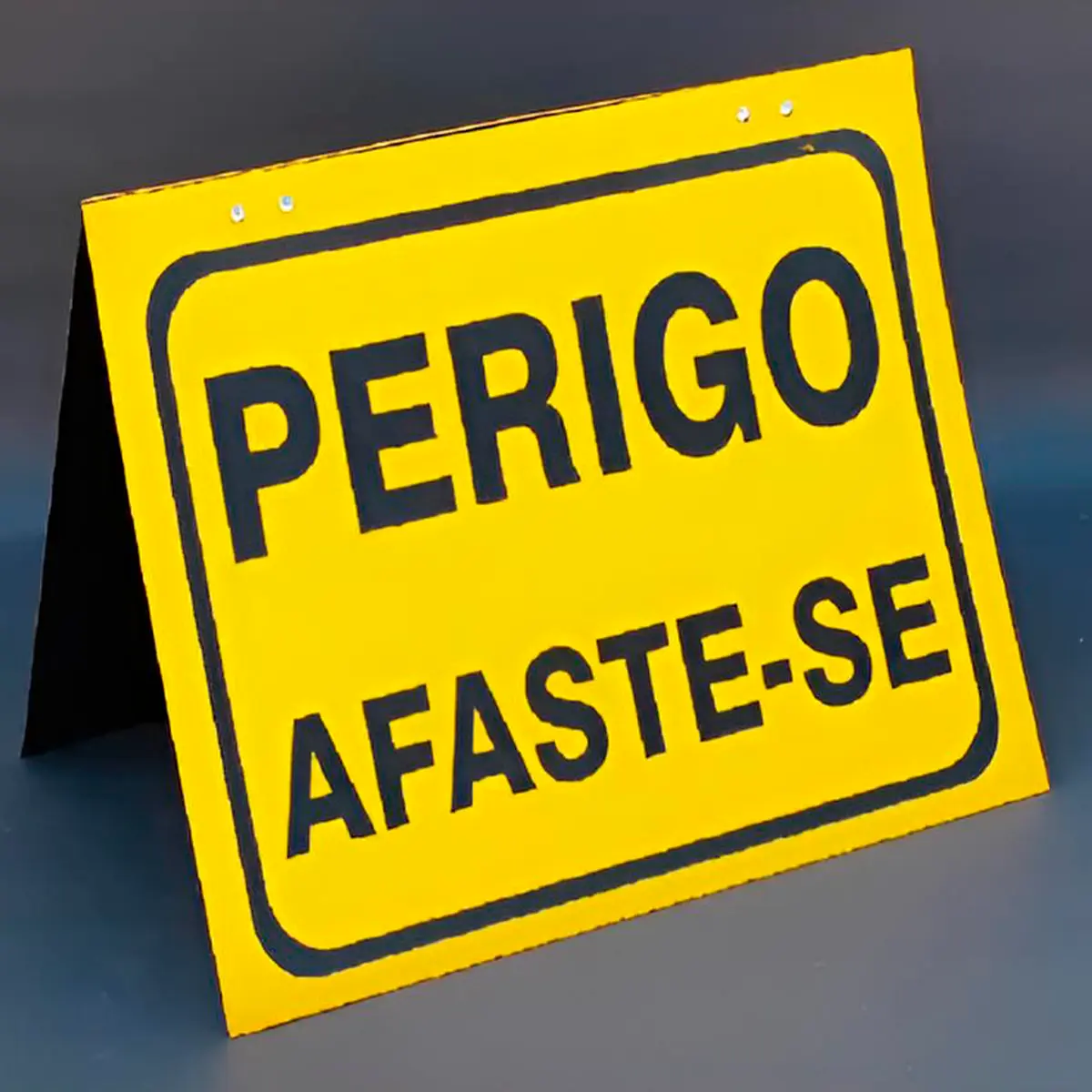 Cavalete Duplo-34 X 47-Amarelo-Perigo Afaste-Se Deitado