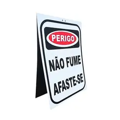 Cavalete de Sinalização em Poliestireno Perigo Não Fume Afaste-se - Plastcor