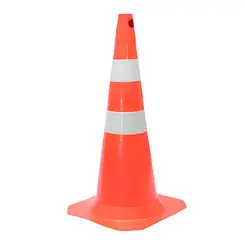 Cone Fit 75 cm Laranja e Branco Plastcor
