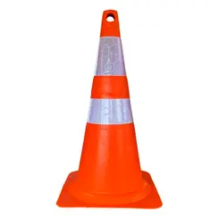 Cone Fit 75 cm Laranja e Branco Plastcor