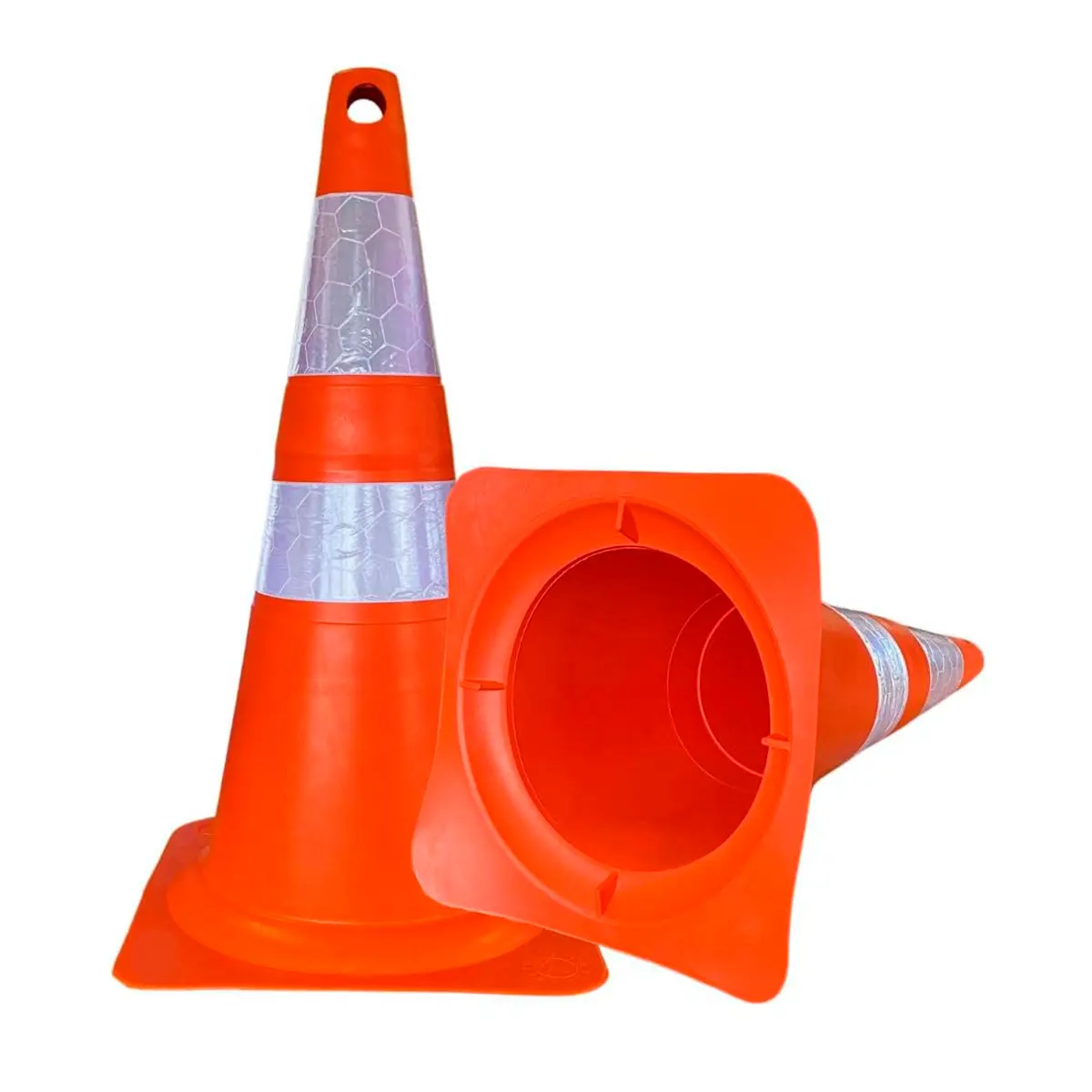 Cone Fit 75 cm Laranja e Branco Plastcor