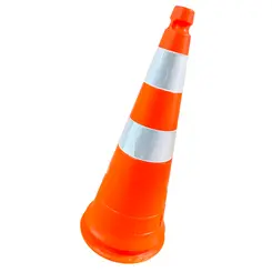 Corpo do Cone de Sinalização com 2 Faixas Refletivas - Plastcor
