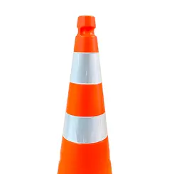 Corpo do Cone de Sinalização com 2 Faixas Refletivas - Plastcor