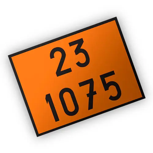 Placa de Sinalização para Caminhão Combustível 23 1075