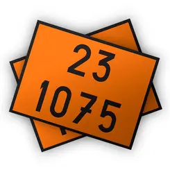 Placa de Sinalização para Caminhão Combustível 23 1075