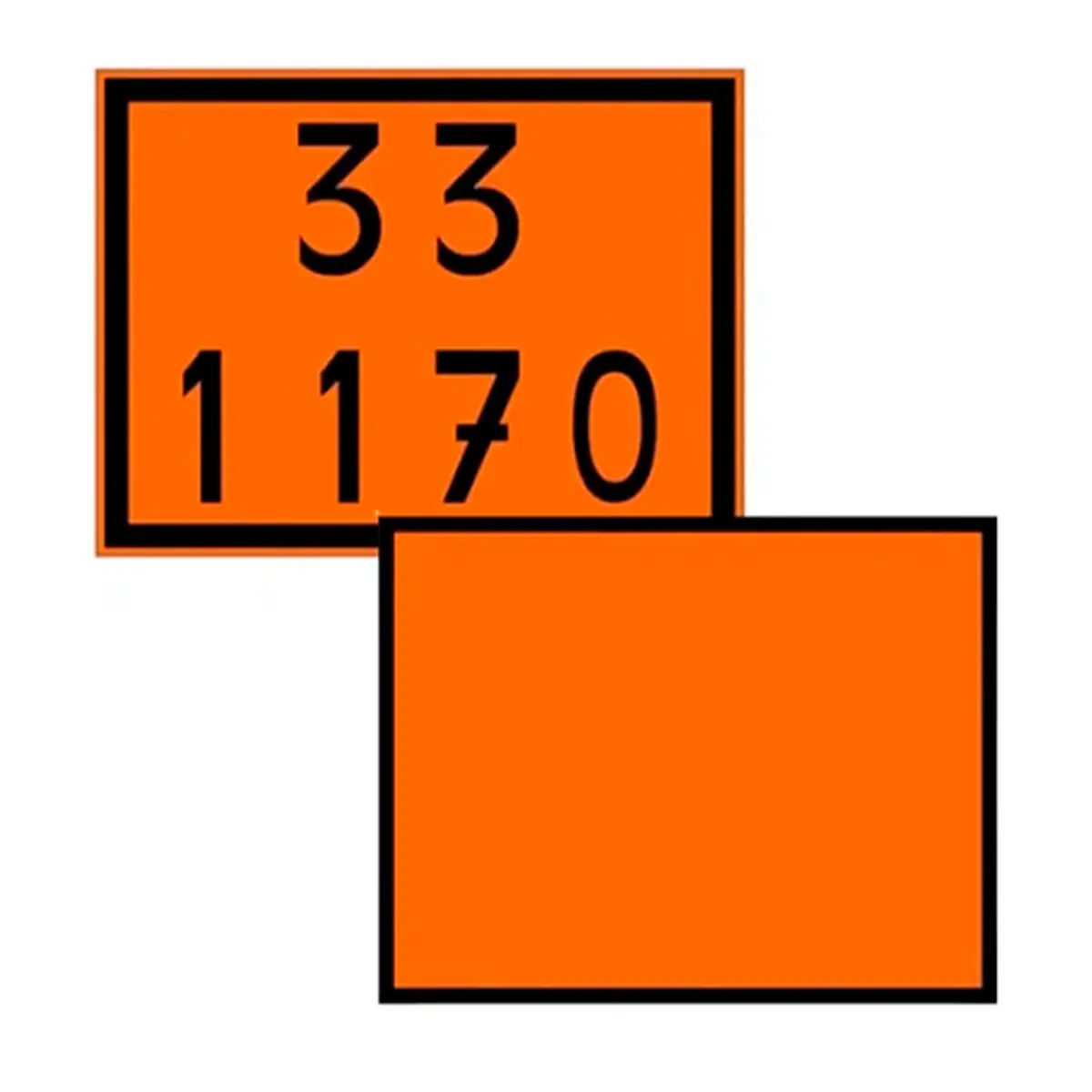 Placa de Sinalização para Caminhão Combustível 33 1170