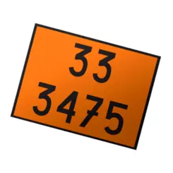 Placa de Sinalização para Caminhão Combustível  33 3475